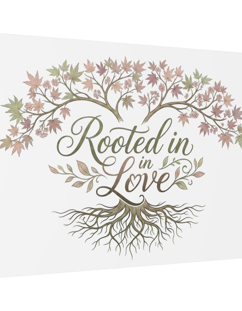 Load image into Gallery viewer, Rooted in Love Tree Canvas Wall Art — Inspirational Family Quote Home Decor
