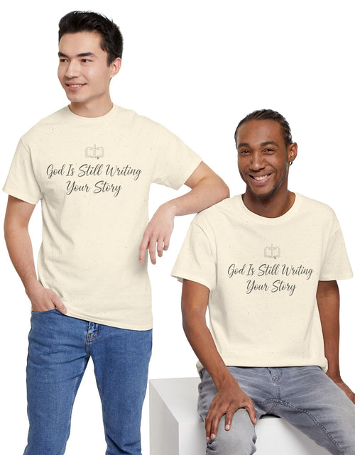 Load image into Gallery viewer, God Is Still Writing Your Story Tee — Inspirational Christian Faith Men's &amp; Women's T-Shirt
