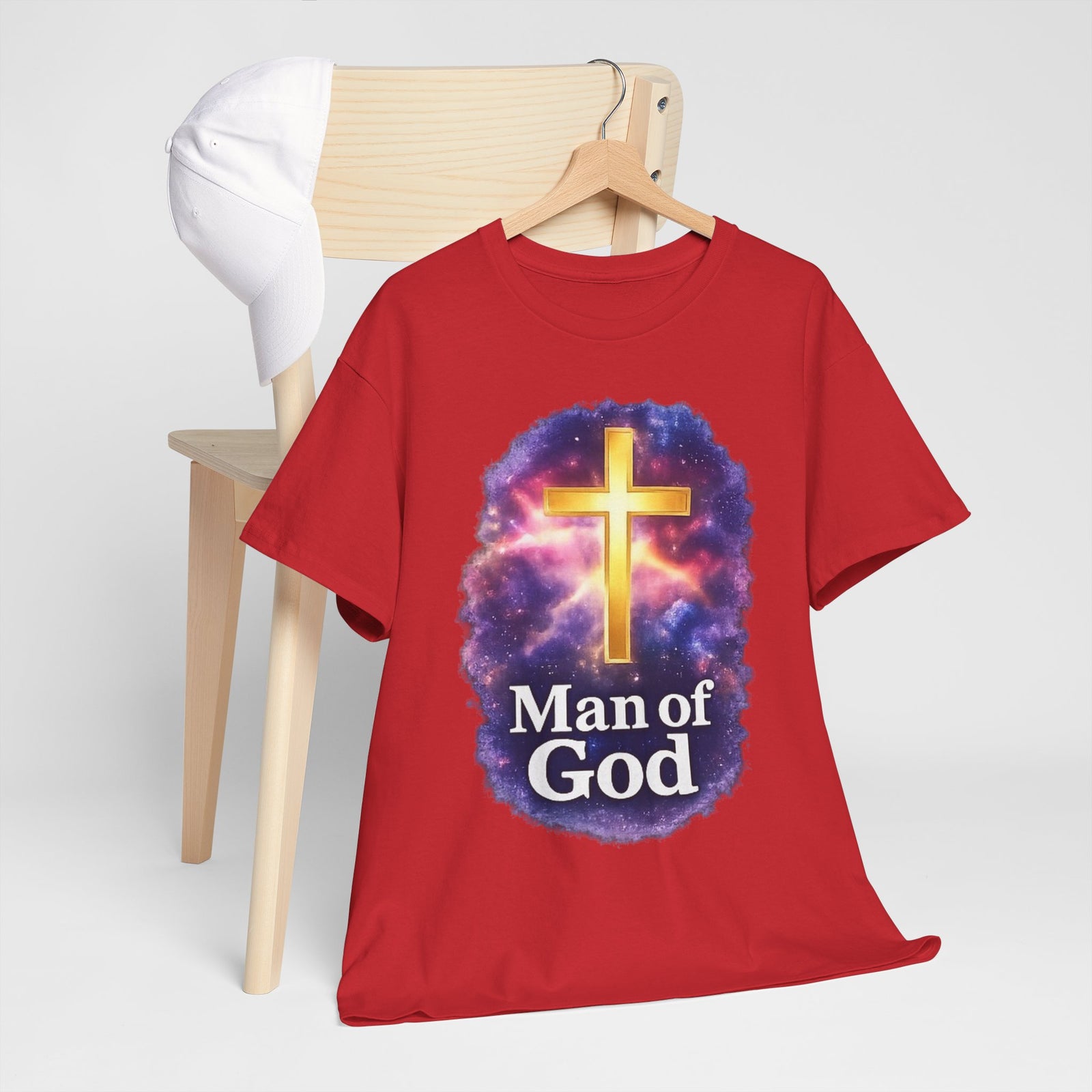 Man of God T-Shirt — Christian Cross  Men & Boys Graphic Tee