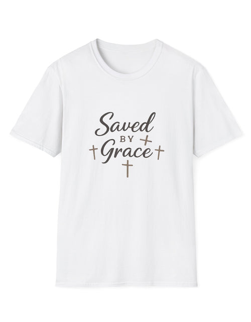Load image into Gallery viewer, Saved by Grace T‑Shirt — Christian Faith Shirt with Cross Design
