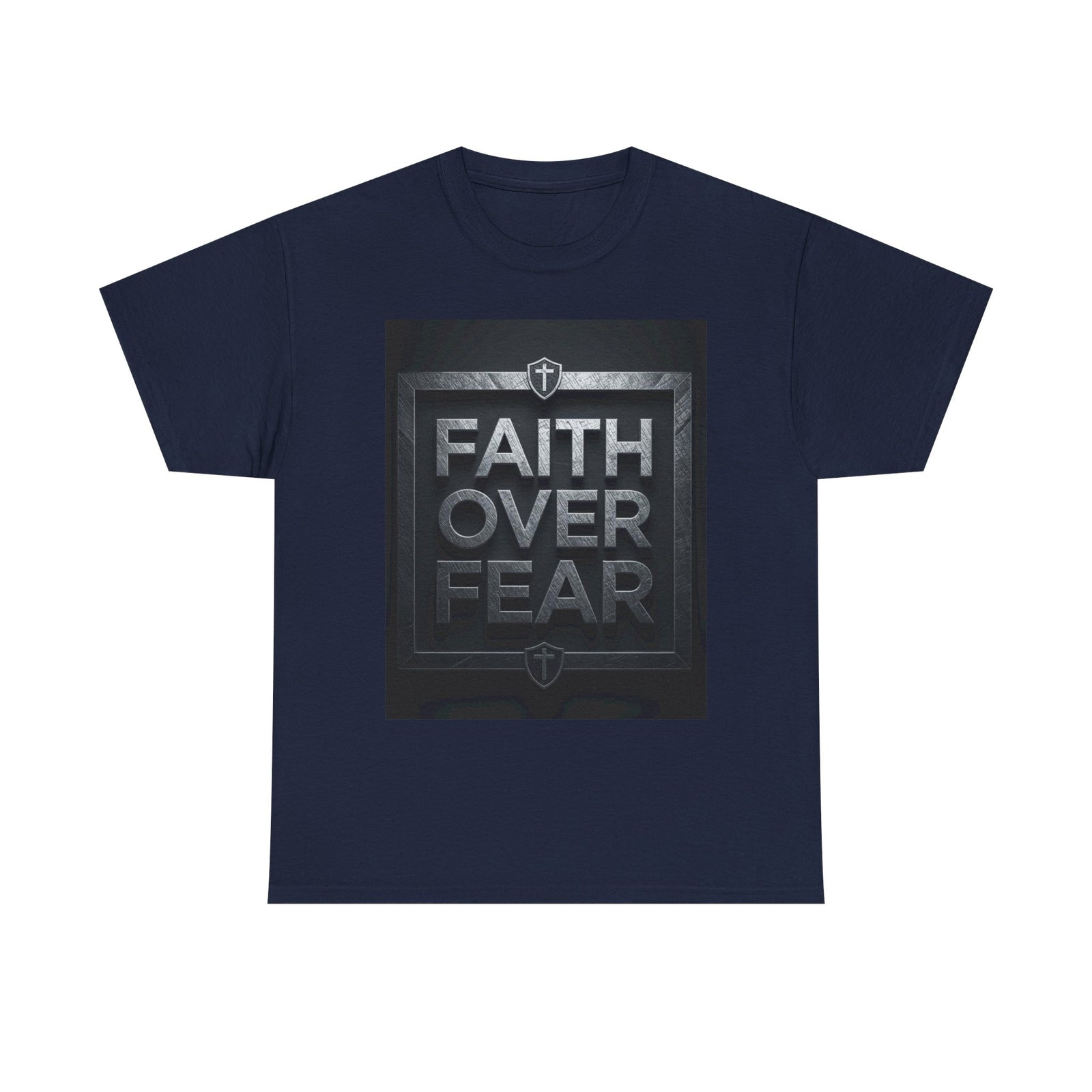 Faith Over Fear T-Shirt — Inspirational Christian Tee with Bold Typography For Men & Women