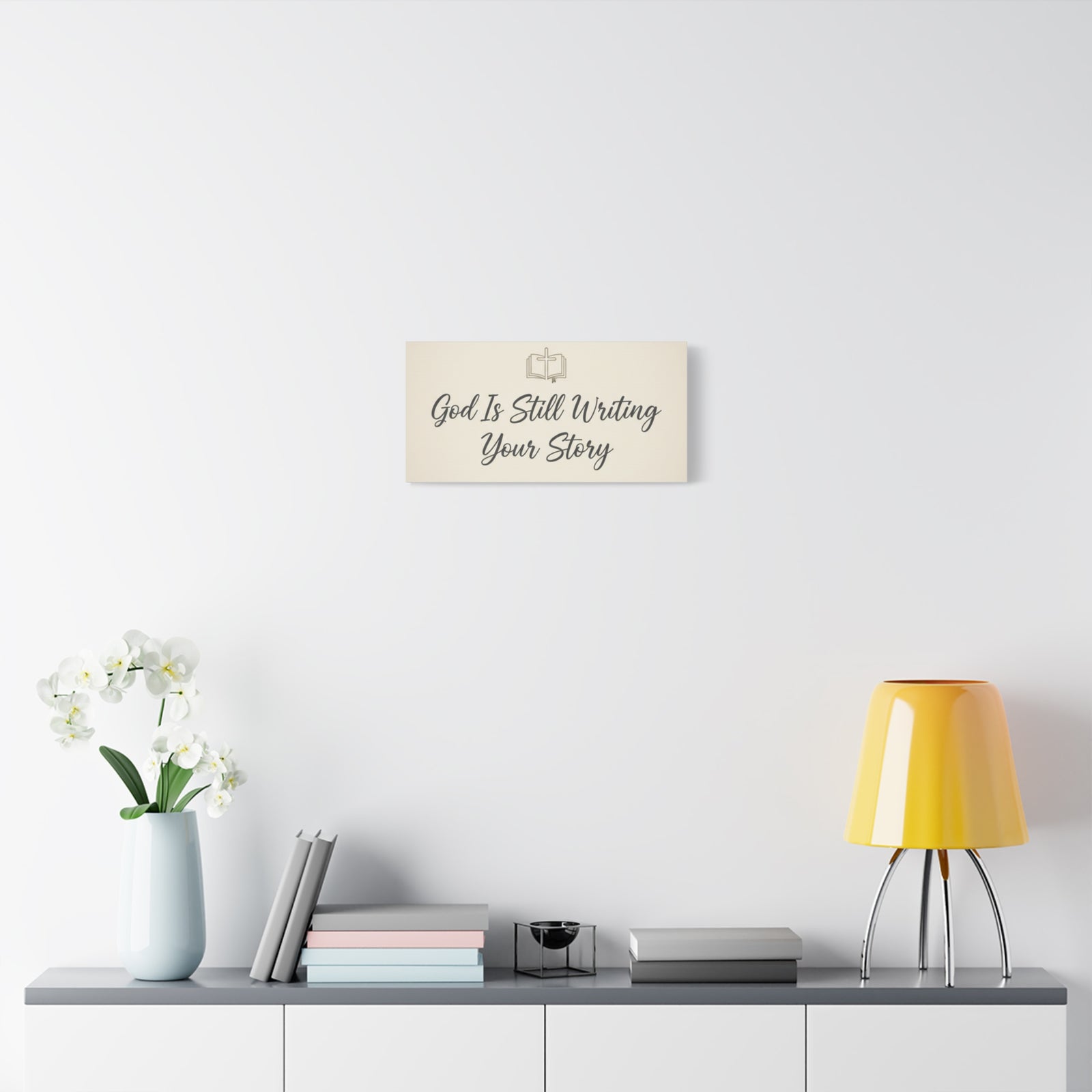 God Is Still Writing Your Story Canvas Wall Art Home Decor - Inspirational Church Art