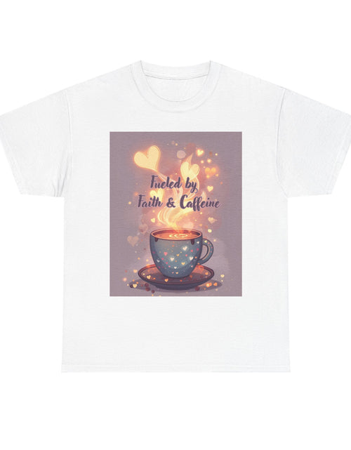 Load image into Gallery viewer, Fueled By Faith &amp; Coffee - Unisex Heavy Cotton Tee
