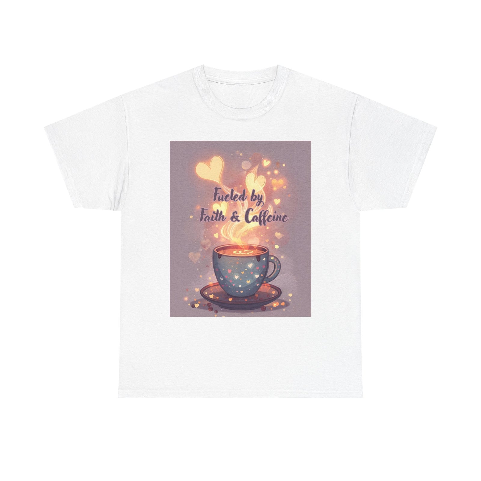 Fueled By Faith & Coffee - Unisex Heavy Cotton Tee