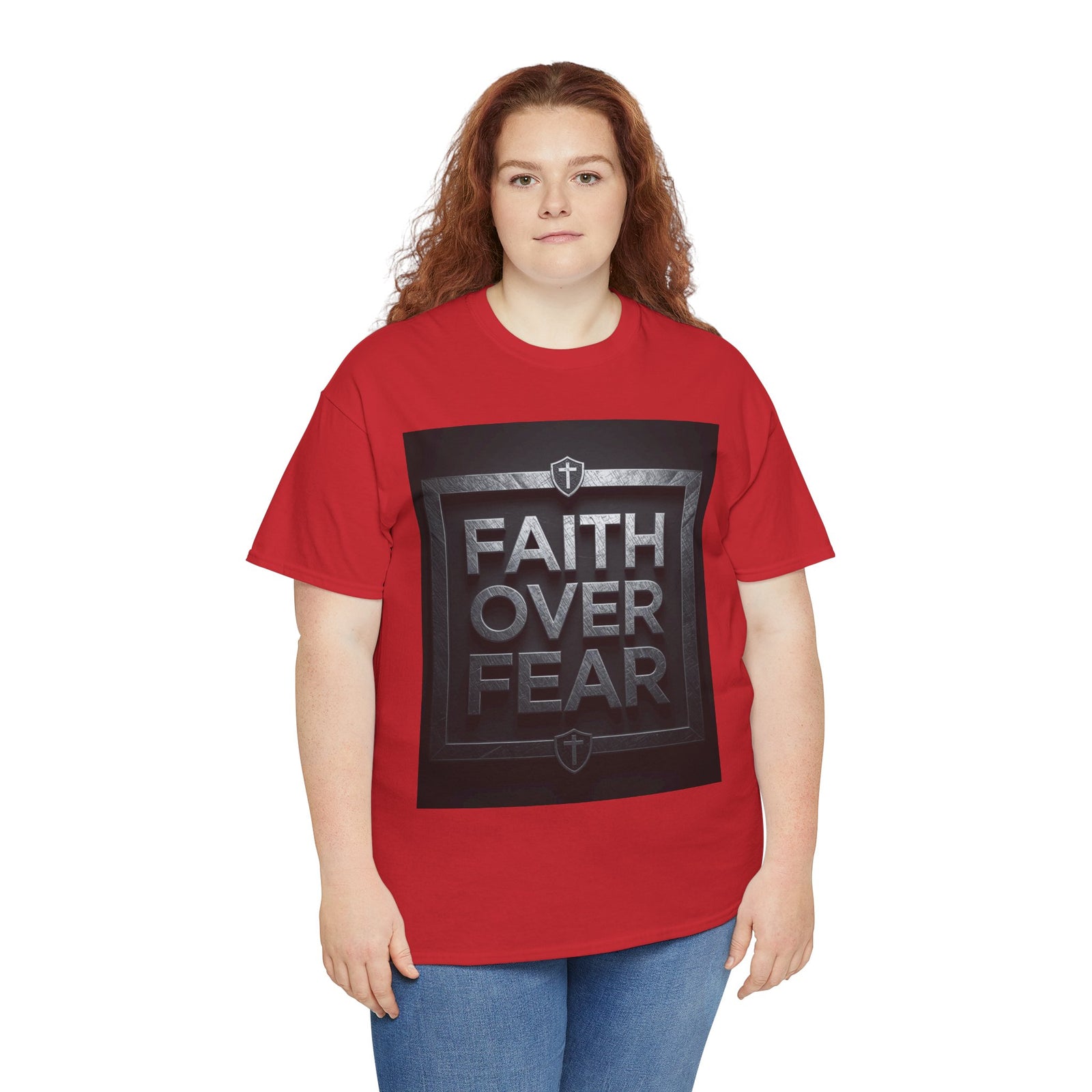 Faith Over Fear T-Shirt — Inspirational Christian Tee with Bold Typography For Men & Women