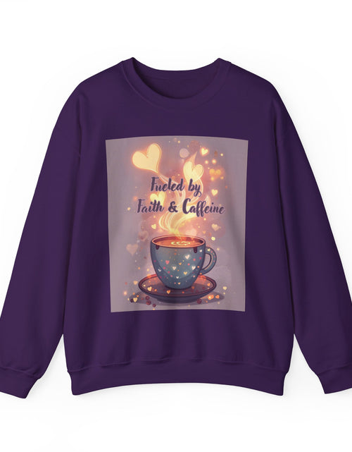 Load image into Gallery viewer, Fueled by Faith &amp; Caffeine| Coffee Lover Faith Fueled - Woman's Crewneck Sweatshirt
