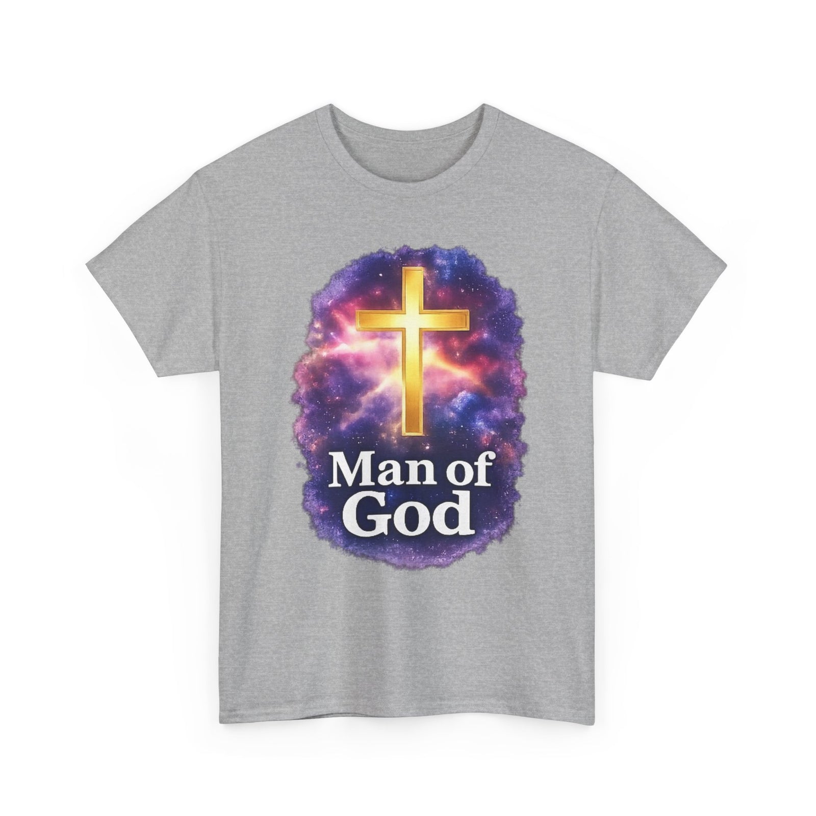 Man of God T-Shirt — Christian Cross  Men & Boys Graphic Tee