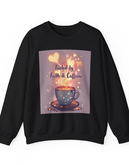 Load image into Gallery viewer, Fueled by Faith &amp; Caffeine| Coffee Lover Faith Fueled - Woman's Crewneck Sweatshirt
