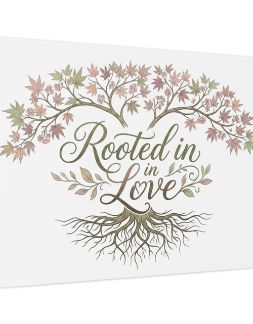 Load image into Gallery viewer, Rooted in Love Tree Canvas Wall Art — Inspirational Family Quote Home Decor
