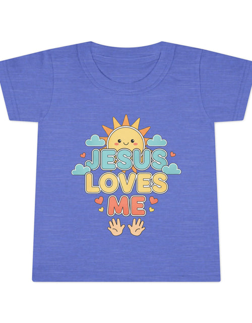 Load image into Gallery viewer, Toddler T-Shirt — "Jesus Loves Me" Cute Sun Christian Tee for Kids
