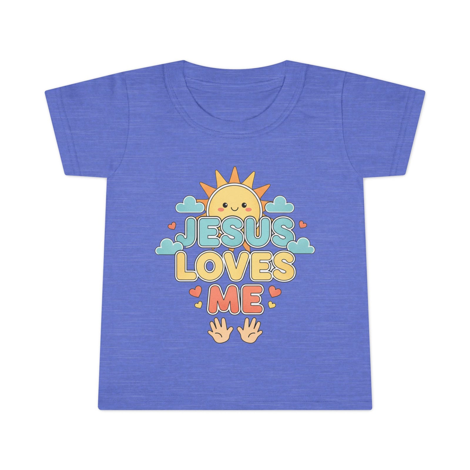 Toddler T-Shirt — "Jesus Loves Me" Cute Sun Christian Tee for Kids