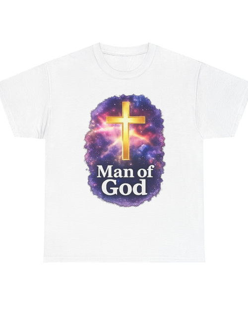 Load image into Gallery viewer, Man of God T-Shirt — Christian Cross  Men &amp; Boys Graphic Tee
