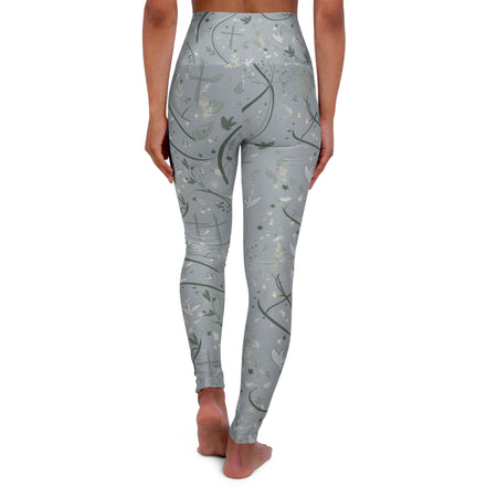 Yoga Leggings — Faith Dove Floral High-Waist Athletic - Active wear