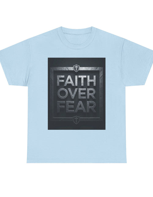 Load image into Gallery viewer, Faith Over Fear T-Shirt — Inspirational Christian Tee with Bold Typography For Men &amp; Women
