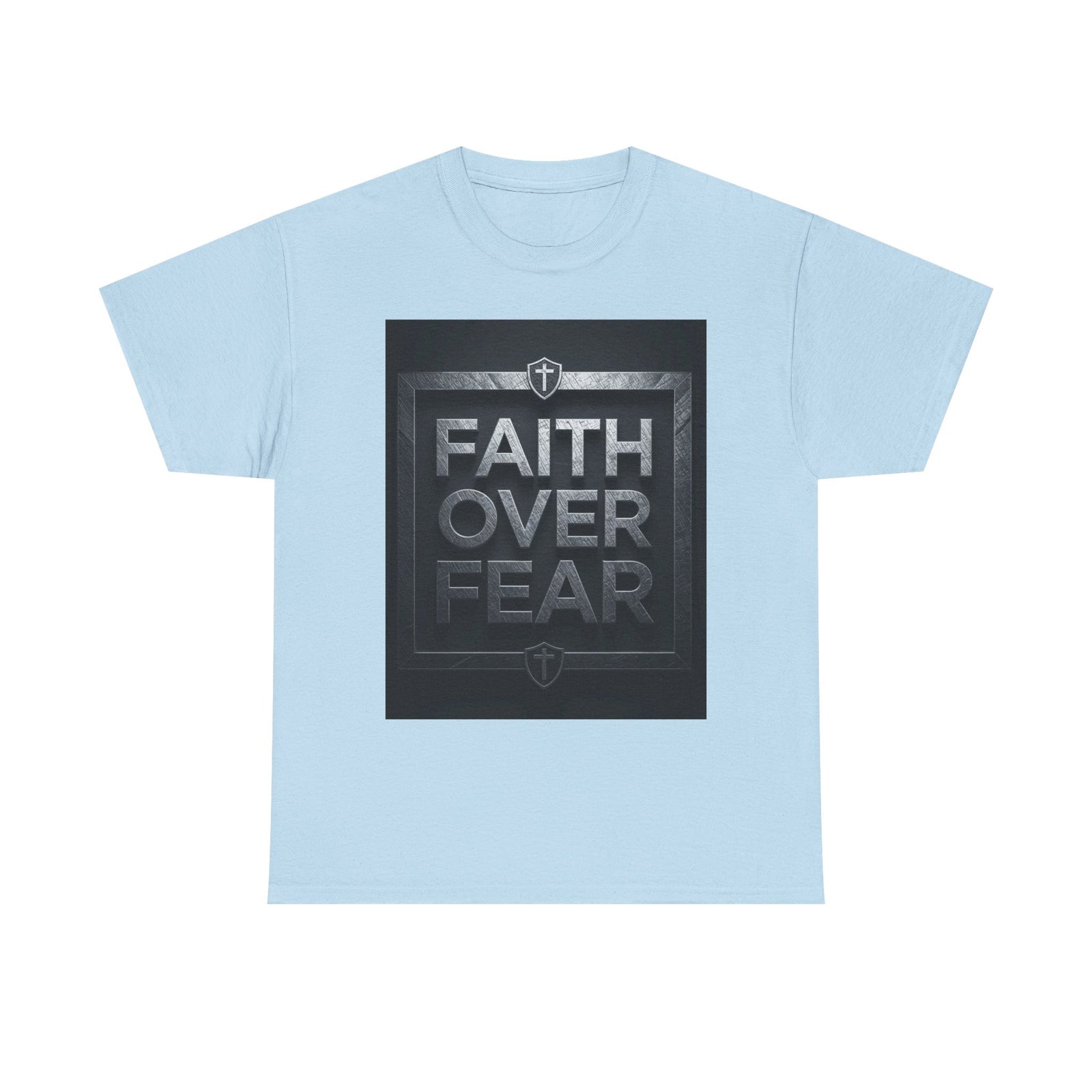 Faith Over Fear T-Shirt — Inspirational Christian Tee with Bold Typography For Men & Women