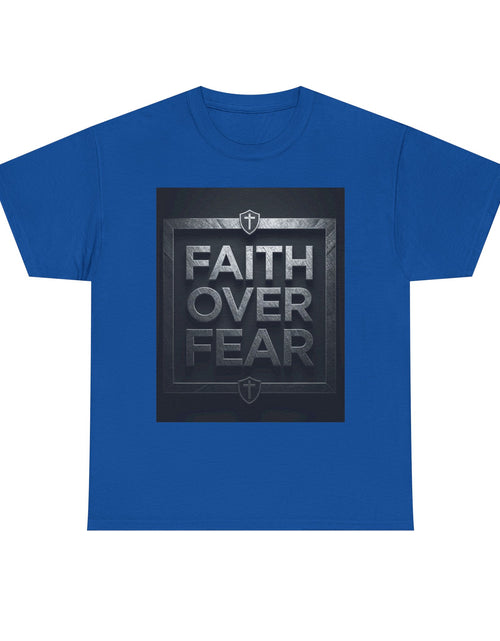 Load image into Gallery viewer, Faith Over Fear T-Shirt — Inspirational Christian Tee with Bold Typography For Men &amp; Women
