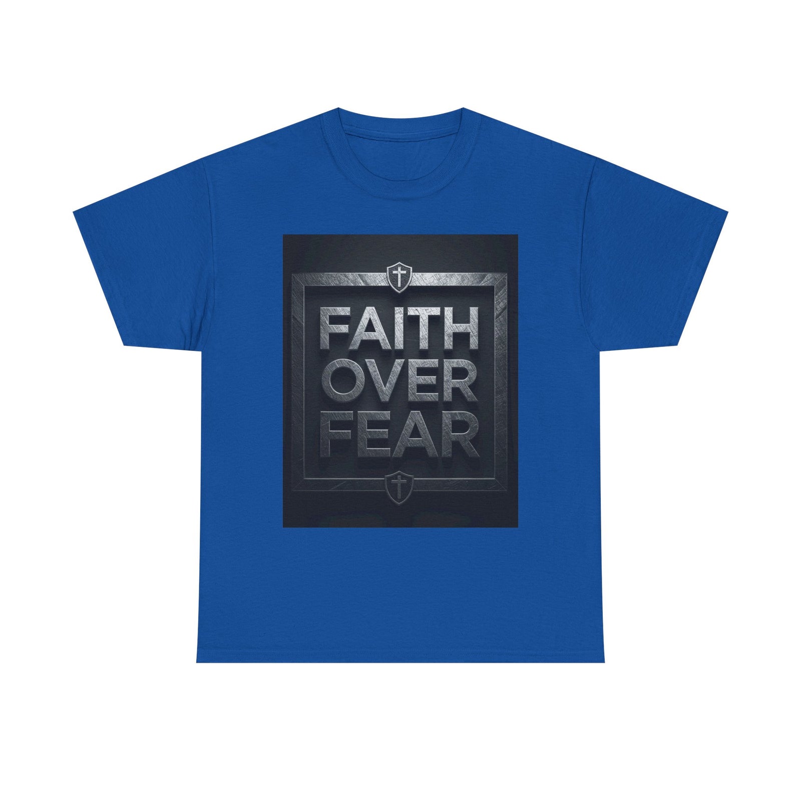 Faith Over Fear T-Shirt — Inspirational Christian Tee with Bold Typography For Men & Women