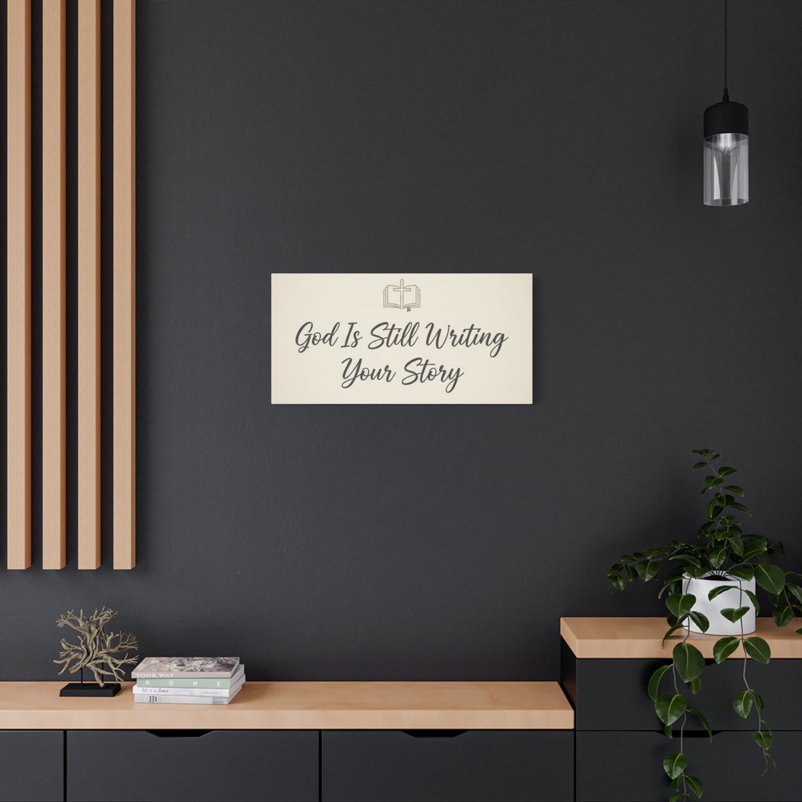 God Is Still Writing Your Story Canvas Wall Art Home Decor - Inspirational Church Art
