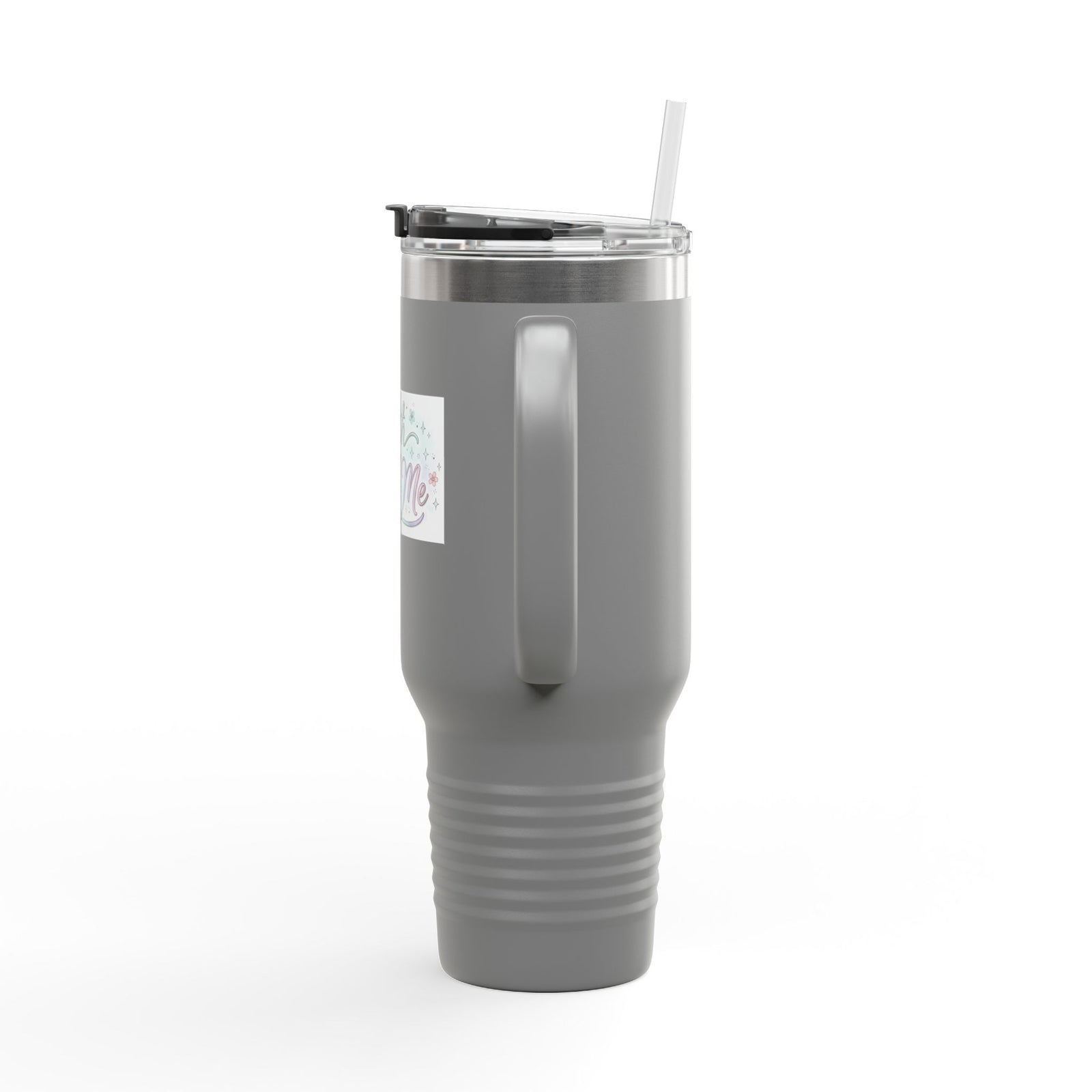 40oz Insulated Travel Mug — "Faith Fuels Me" Inspirational White Tumbler