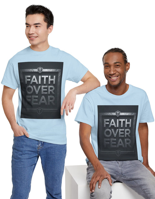 Load image into Gallery viewer, Faith Over Fear T-Shirt — Inspirational Christian Tee with Bold Typography For Men &amp; Women
