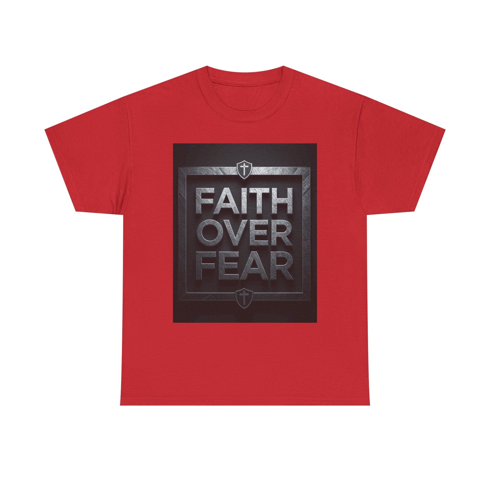 Faith Over Fear T-Shirt — Inspirational Christian Tee with Bold Typography For Men & Women