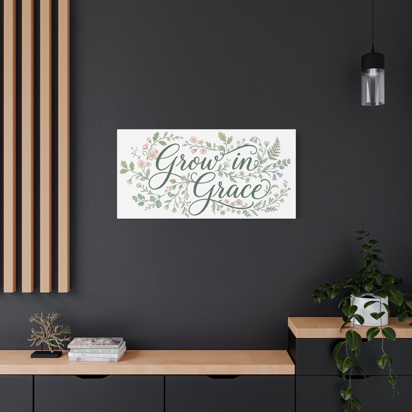 Grow in Grace Floral Wall Canvas - Home Comfort Decor