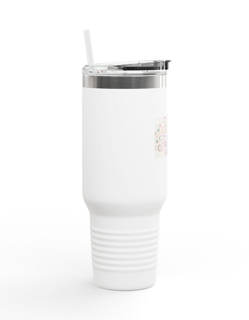Load image into Gallery viewer, 40oz Insulated Travel Mug — "Faith Fuels Me" Inspirational White Tumbler

