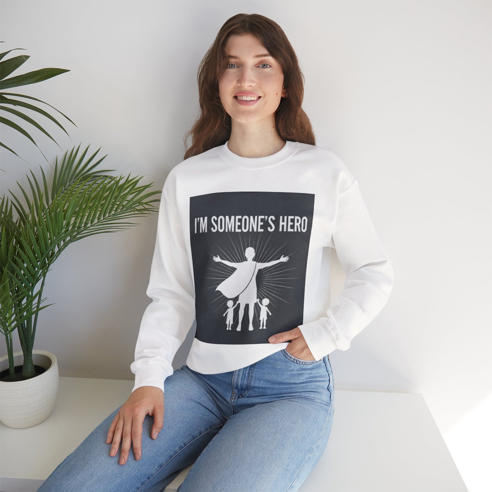 I'm Someone's Hero Unisex Heavy Blend™ Crewneck Sweatshirt