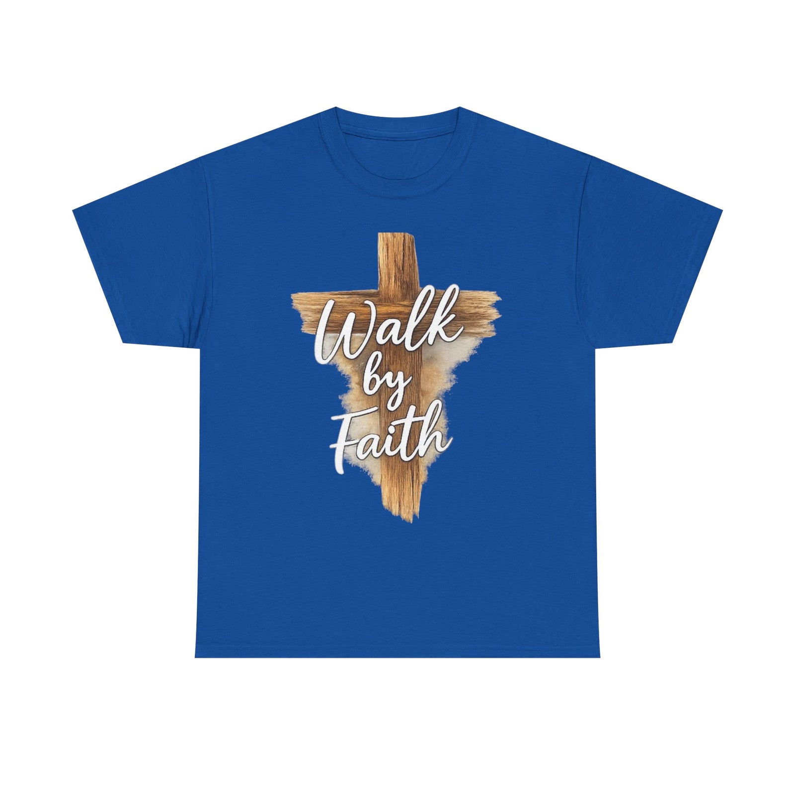 Walk By Faith Tee — Christian Cross Faith Men's T‑Shirt
