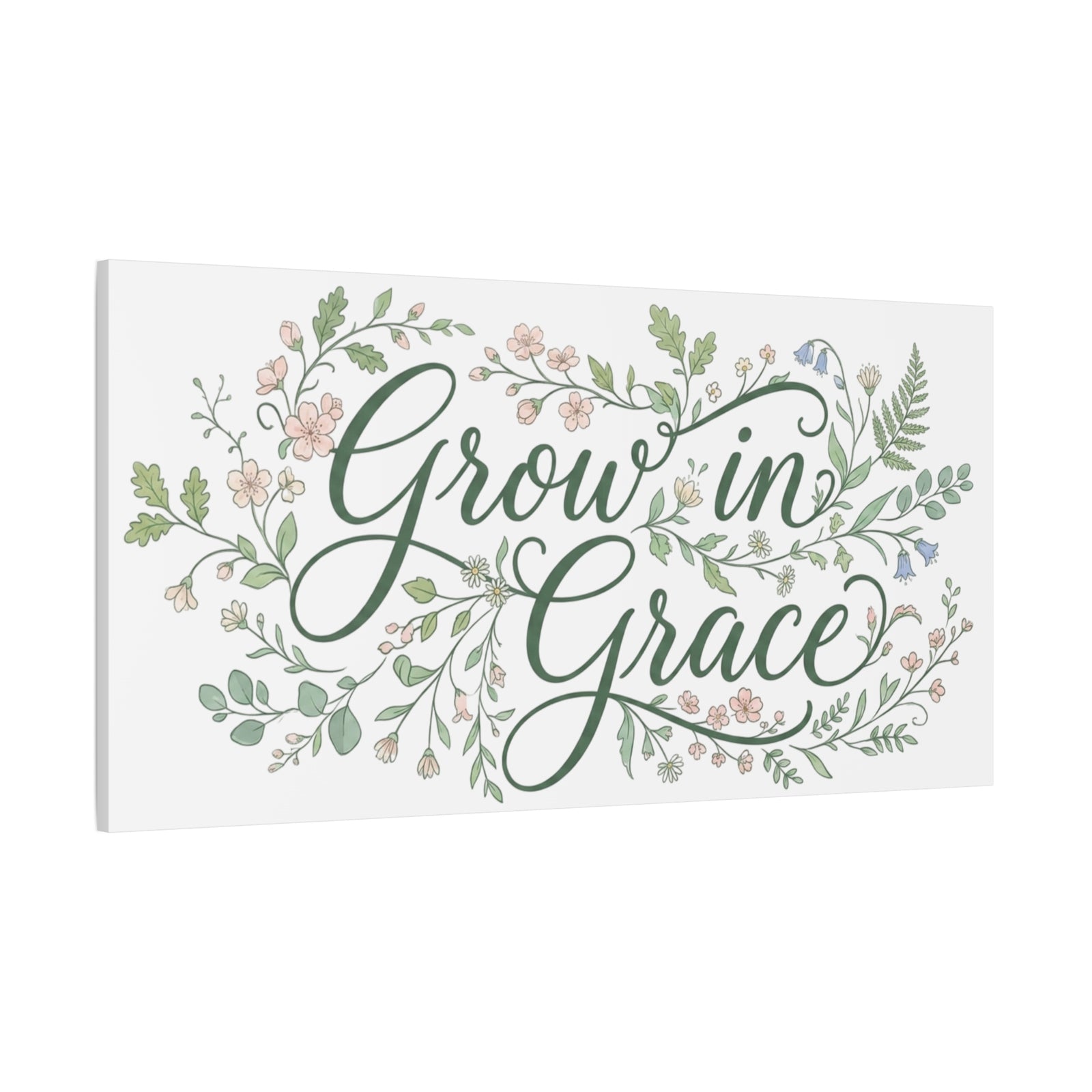 Grow in Grace Floral Wall Canvas - Home Comfort Decor
