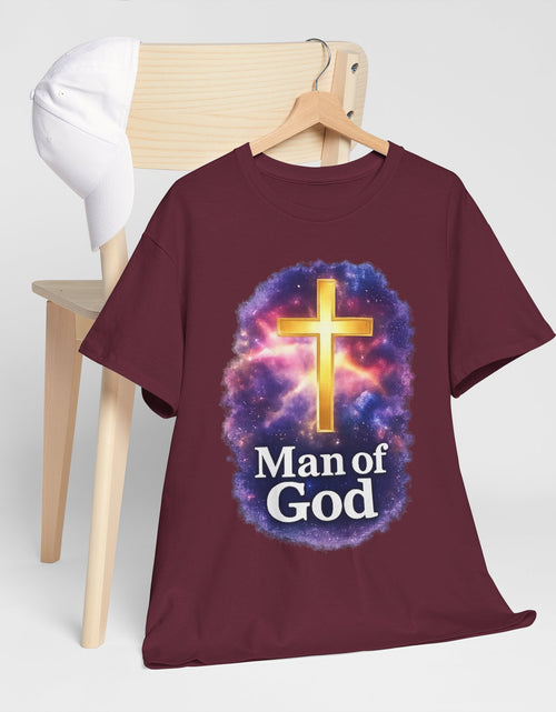 Load image into Gallery viewer, Man of God T-Shirt — Christian Cross  Men &amp; Boys Graphic Tee
