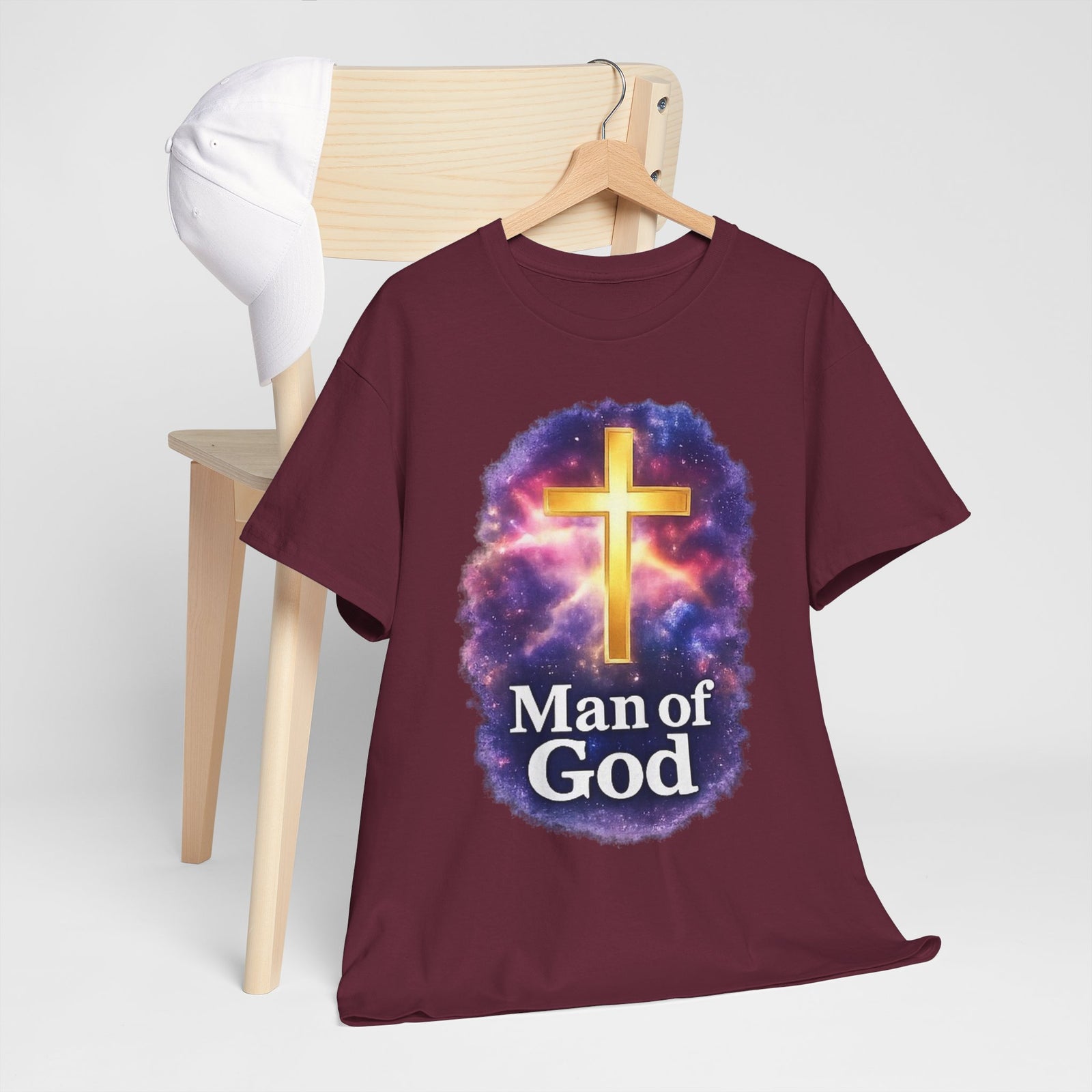 Man of God T-Shirt — Christian Cross  Men & Boys Graphic Tee