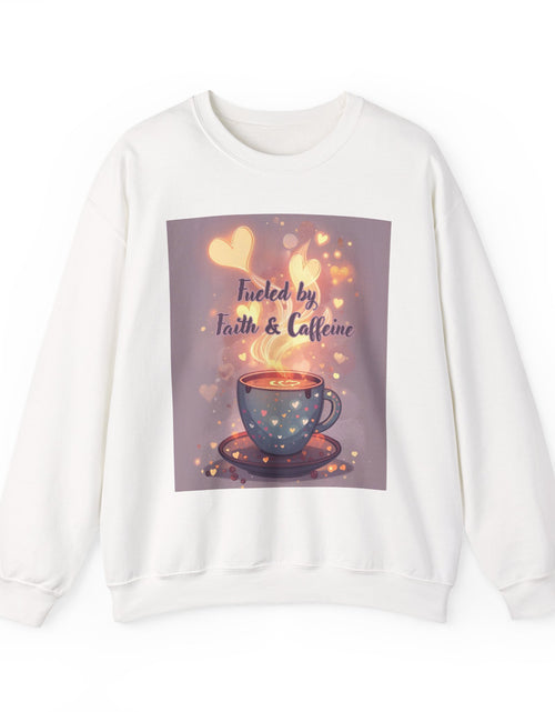 Load image into Gallery viewer, Fueled by Faith &amp; Caffeine| Coffee Lover Faith Fueled - Woman's Crewneck Sweatshirt

