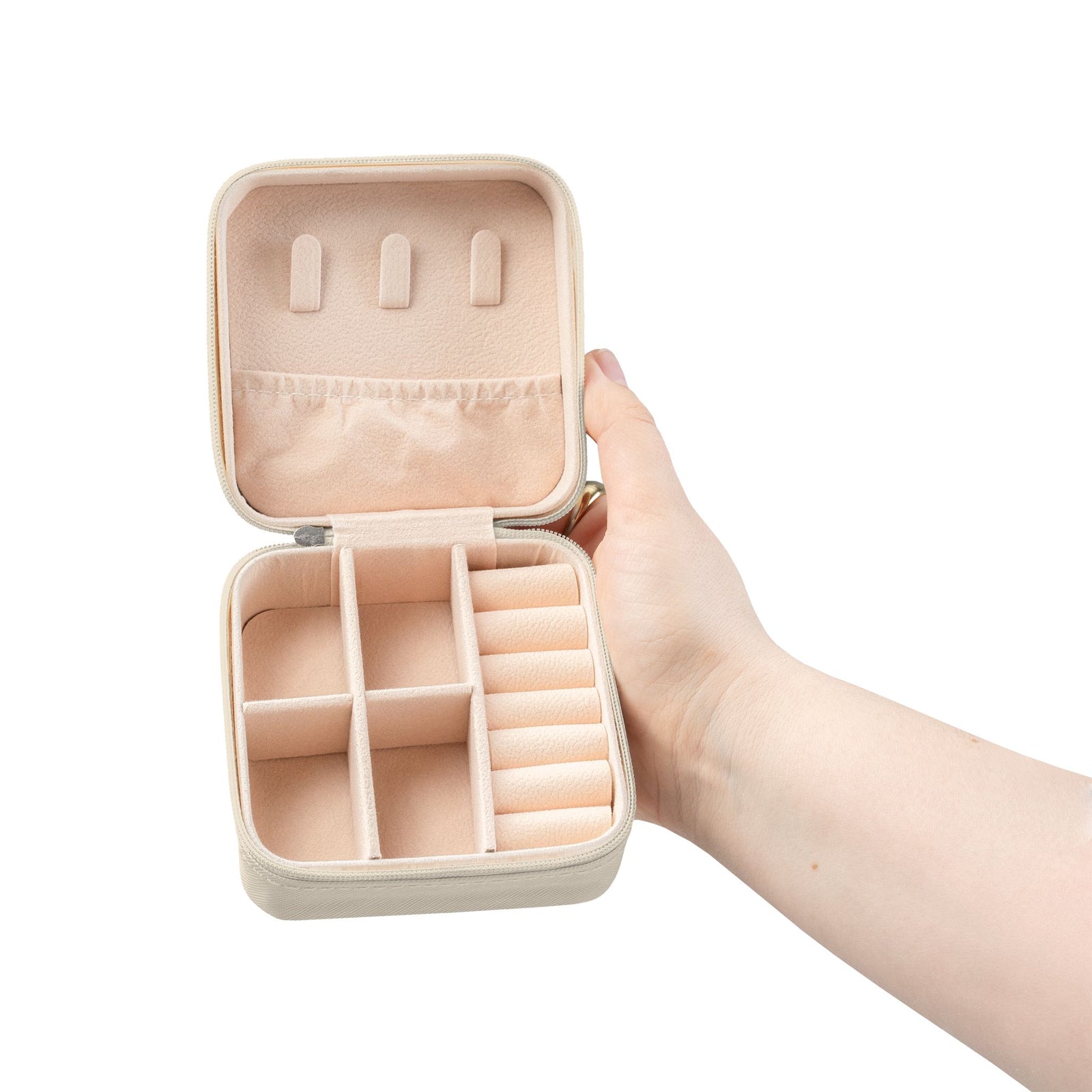 Faith Jewelry Travel Case – Cute Compact Organizer with 'Faith Love Hope' Design For Women and girls