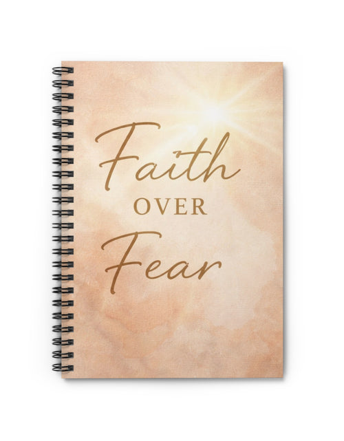 Load image into Gallery viewer, Faith Over Fear Spiral Notebook | Inspirational Ruled Journal
