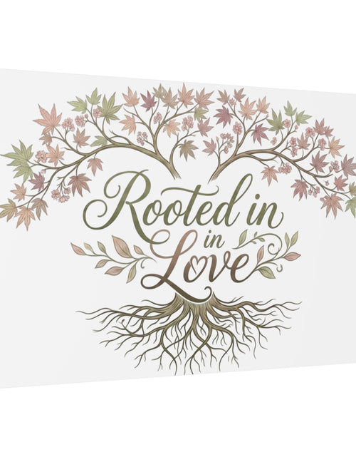 Load image into Gallery viewer, Rooted in Love Tree Canvas Wall Art — Inspirational Family Quote Home Decor
