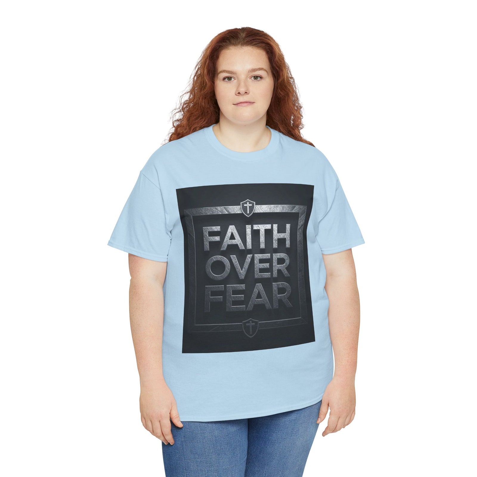 Faith Over Fear T-Shirt — Inspirational Christian Tee with Bold Typography For Men & Women
