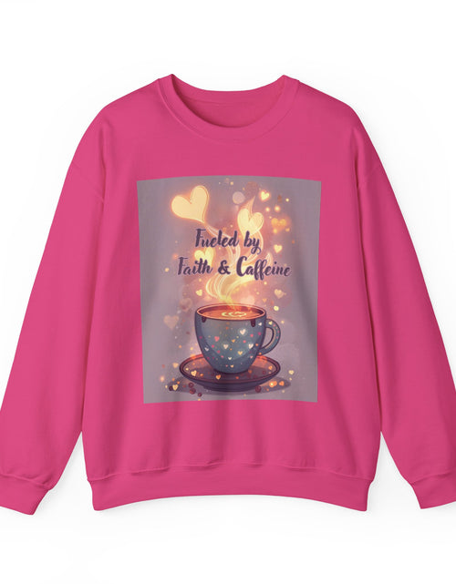 Load image into Gallery viewer, Fueled by Faith &amp; Caffeine| Coffee Lover Faith Fueled - Woman's Crewneck Sweatshirt

