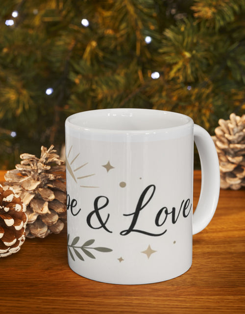 Load image into Gallery viewer, Faith Hope &amp; Love Ceramic Mug — Inspirational Coffee Lover Cup 11 oz &amp; 15 oz
