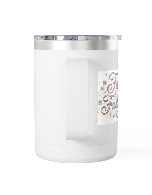 Load image into Gallery viewer, 15oz Insulated Coffee Tumbler Mug — "Faith Fuels Me" Pastel Star Design
