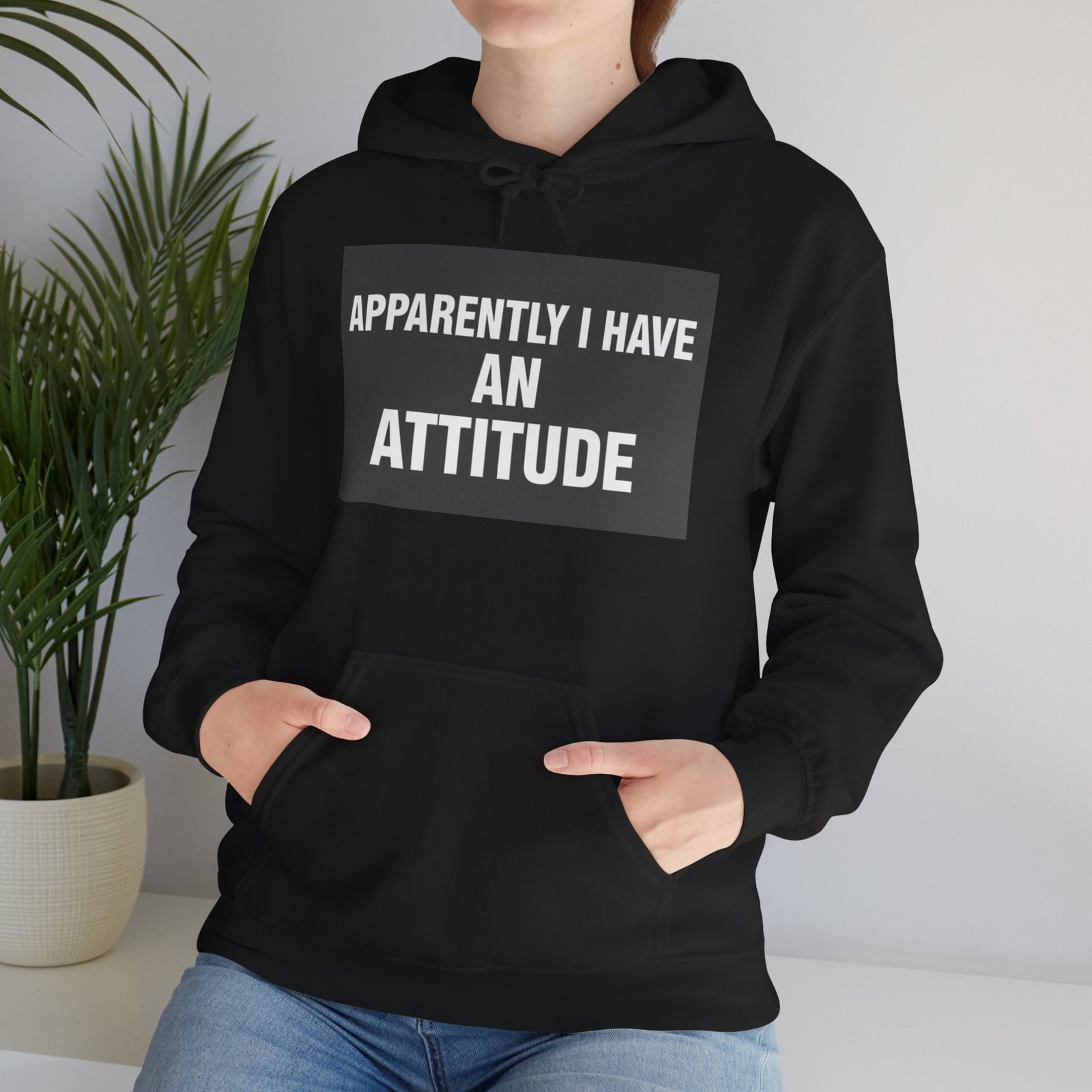 Funny Attitude Statement Hoodie — "Apparently I Have An Attitude" Graphic Men's & Woman's Hoodie