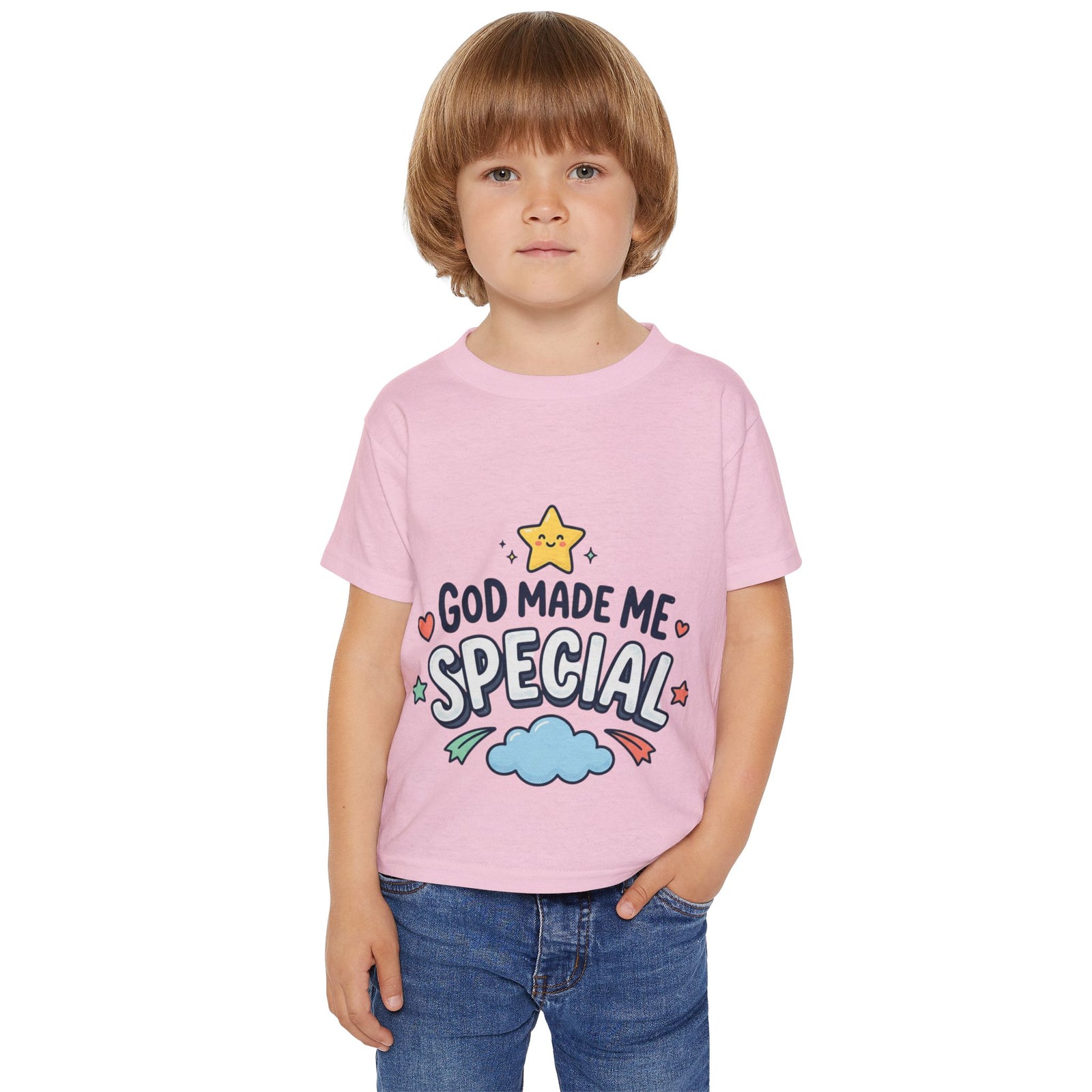 God Made Me Special Toddler T-Shirt | Christian Kids Shirt | Faith-Based Kids Clothes | Cute Religious Gift for Boys & Girls