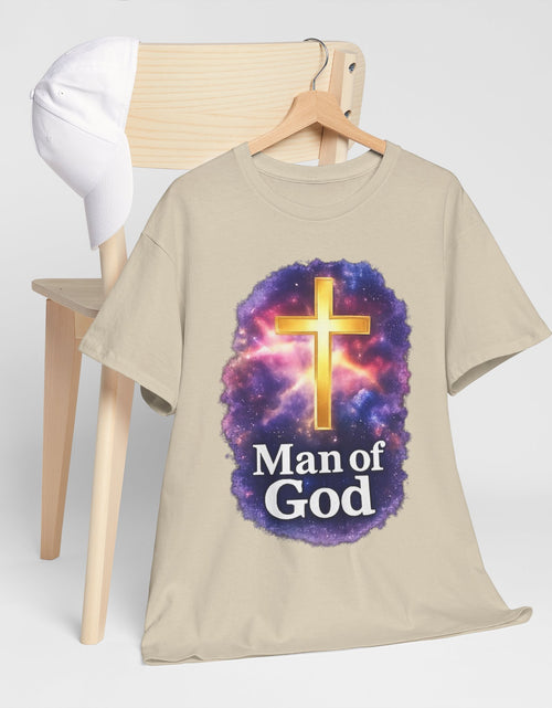 Load image into Gallery viewer, Man of God T-Shirt — Christian Cross  Men &amp; Boys Graphic Tee

