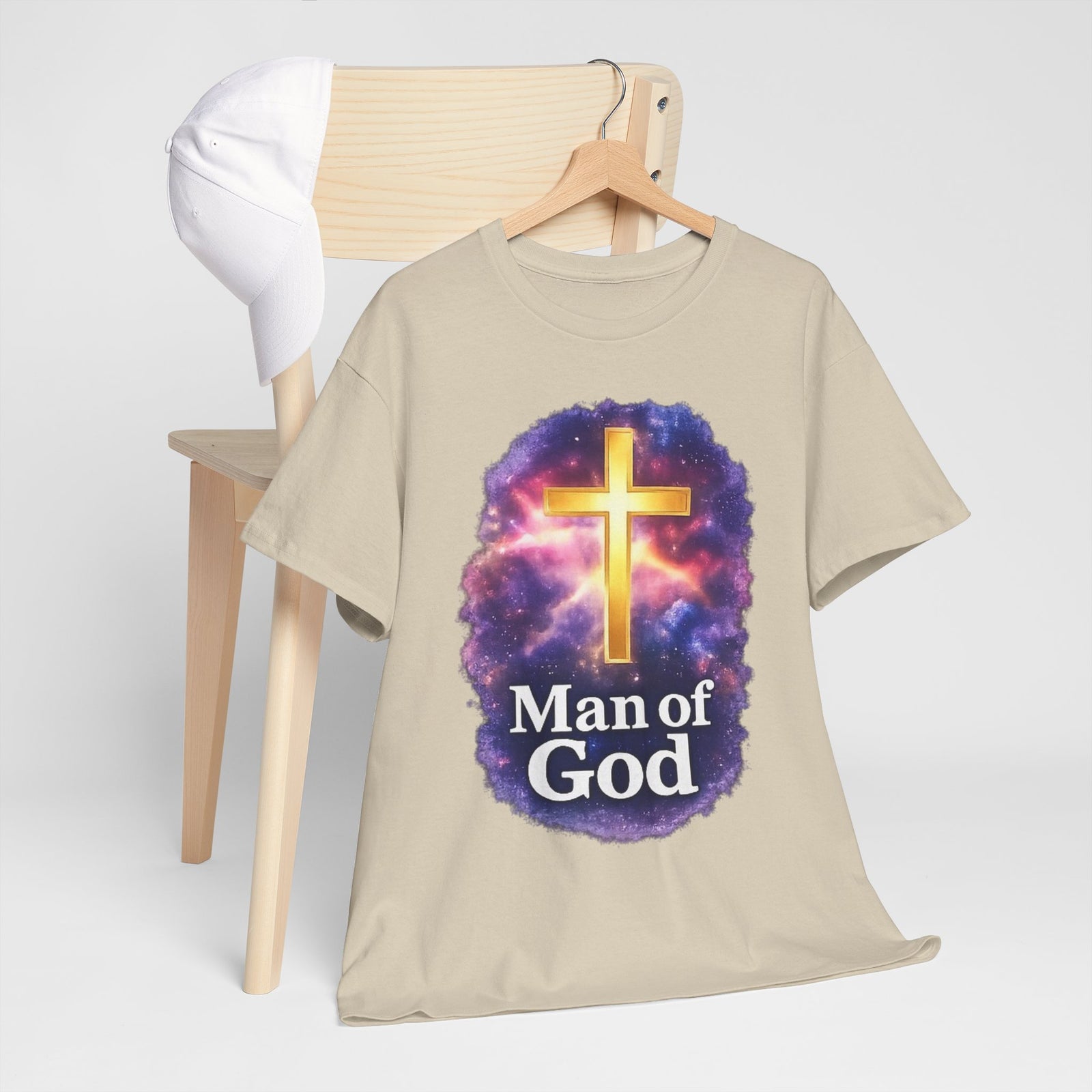 Man of God T-Shirt — Christian Cross  Men & Boys Graphic Tee