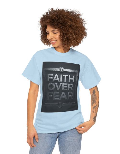 Load image into Gallery viewer, Faith Over Fear T-Shirt — Inspirational Christian Tee with Bold Typography For Men &amp; Women
