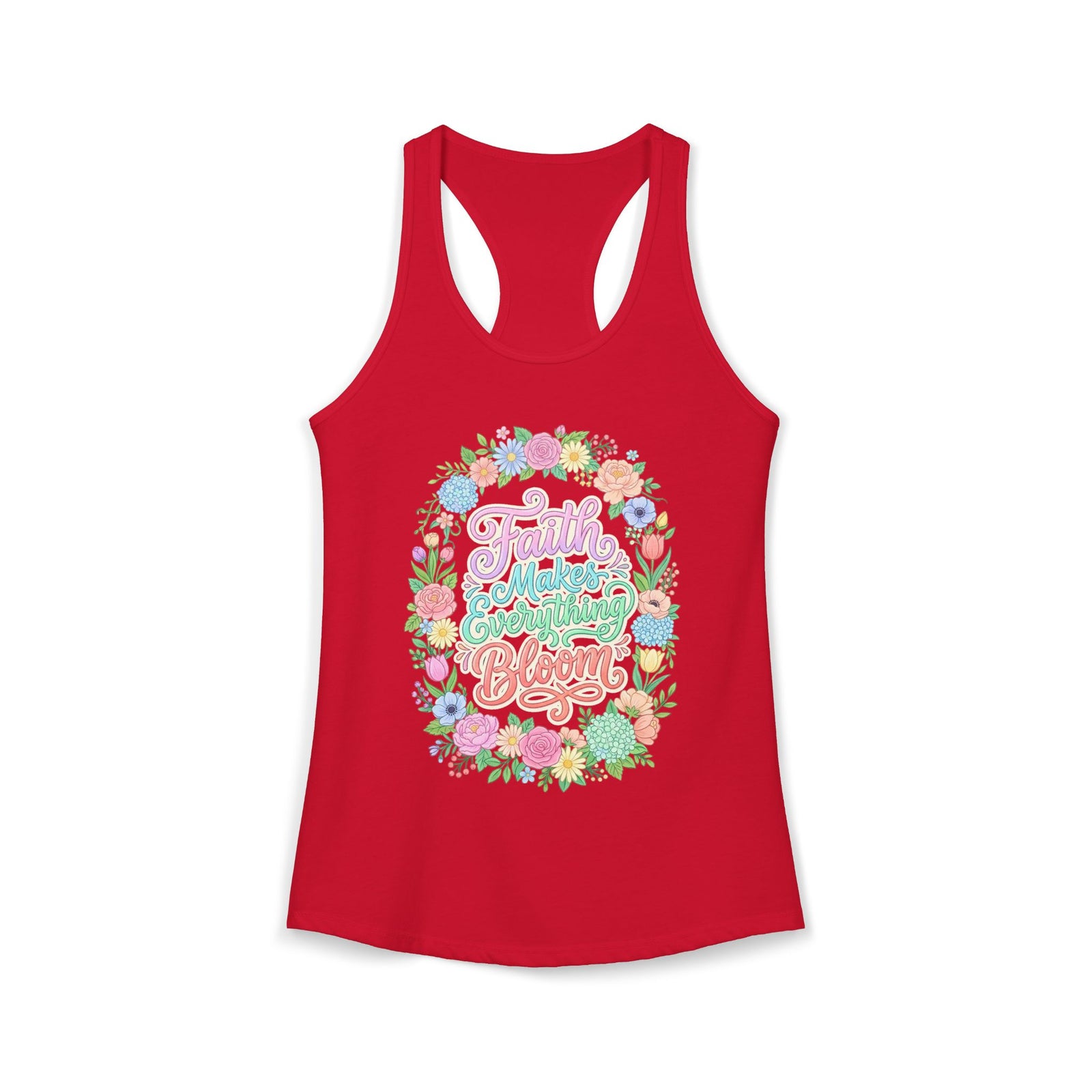 Faith Over Fear Women's Christian Tank Top – Inspirational Faith Shirt – Christian Summer Apparel