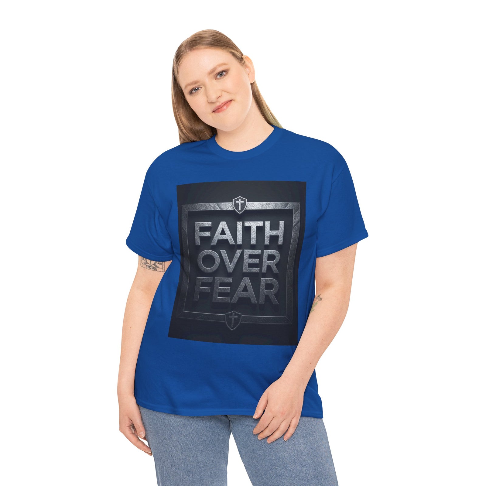 Faith Over Fear T-Shirt — Inspirational Christian Tee with Bold Typography For Men & Women
