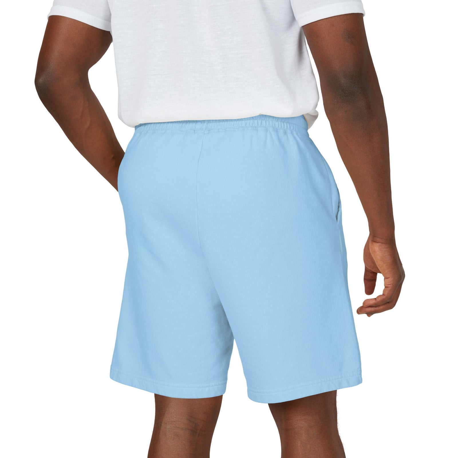 Men’s Faith Over Fear Fleece Shorts – Christian Graphic Lounge Shorts, Casual Spring Summer Athleisure