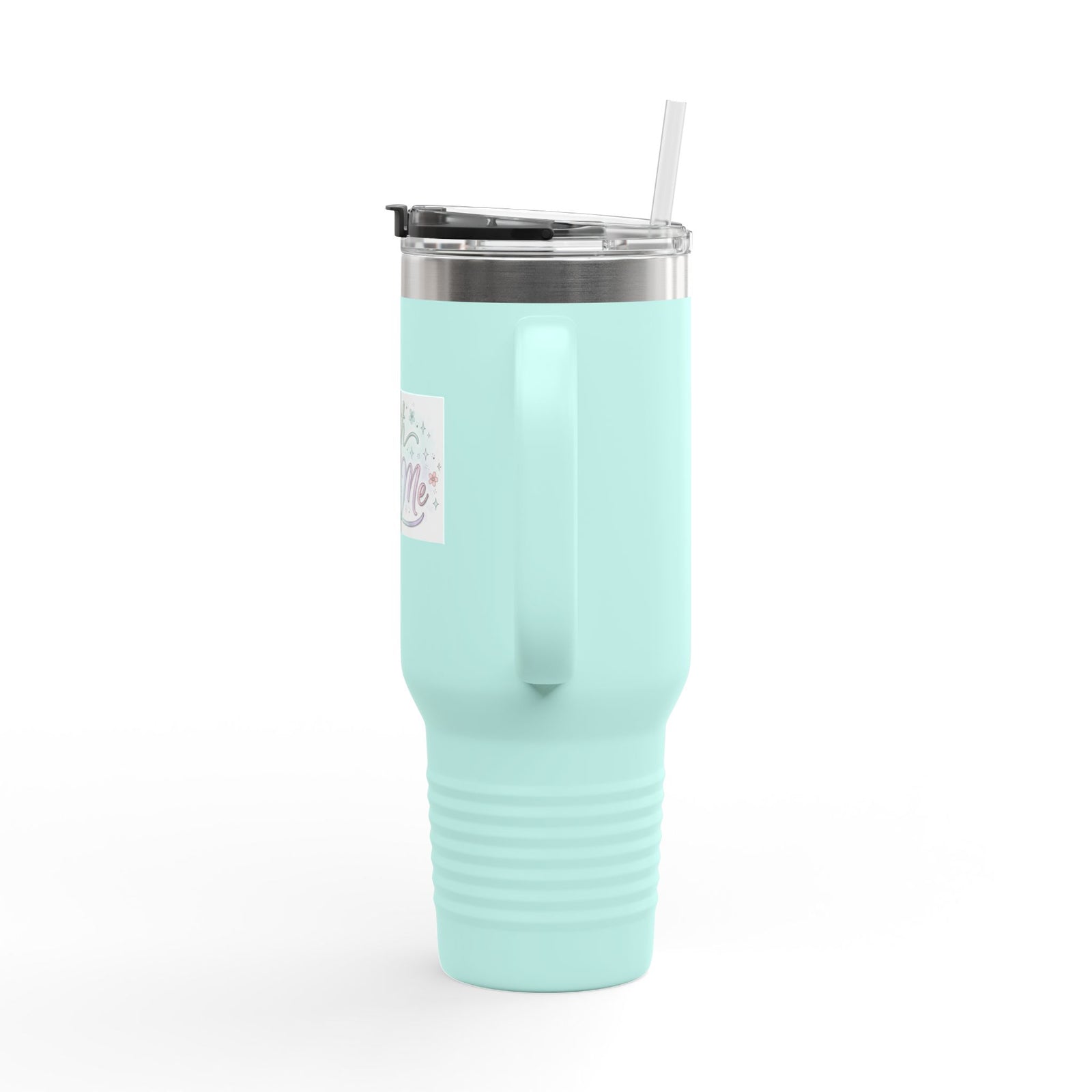 40oz Insulated Travel Mug — "Faith Fuels Me" Inspirational White Tumbler