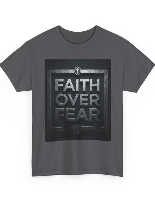 Load image into Gallery viewer, Faith Over Fear T-Shirt — Inspirational Christian Tee with Bold Typography For Men &amp; Women
